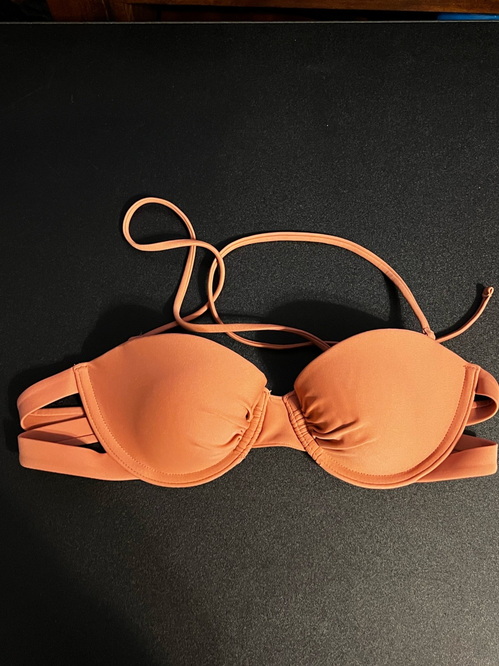 NWOT Aerie Coral-Toned Bikini Top with Removable Straps